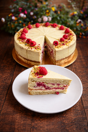 Torta pistácia malina